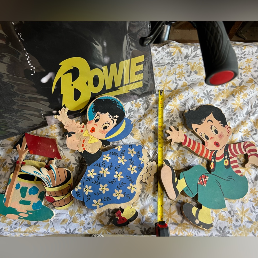 Vintage 4 piece Jack and Jill wall decor